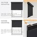 Persilux Cordless Blackout Roller Shades for Windows, Free-Stop With Valance, Thermal Insulated Fabric Blinds, UV Protection for Home and Bedroom (Black, 15