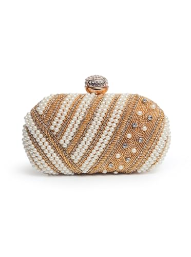 Image of THE TAN CLAN Rabia Hand Embroidered Clutches for women Purses Luxury Evening Handbags for ladies