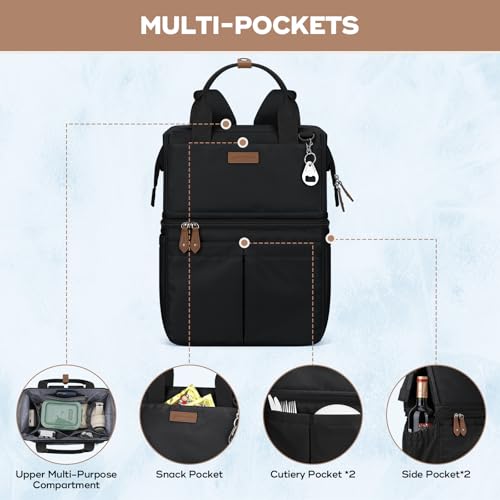 Image of Maelstrom Cooler Backpack,Double Deck Insulated Bag,Leakproof Lunch Chest | 36 Can,Keeps Food Cold For 16h,Ergonomic, Lightweight. Perfect For Men, Women, Beach, Hiking,Camping, Travel, Work