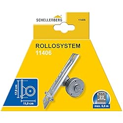 Persianas Normales Schellenberg Enrollador de Entrada Maxi, Distancia Entre Agujeros 170 mm, galvanizado, para Montaje Empotrado, Acero