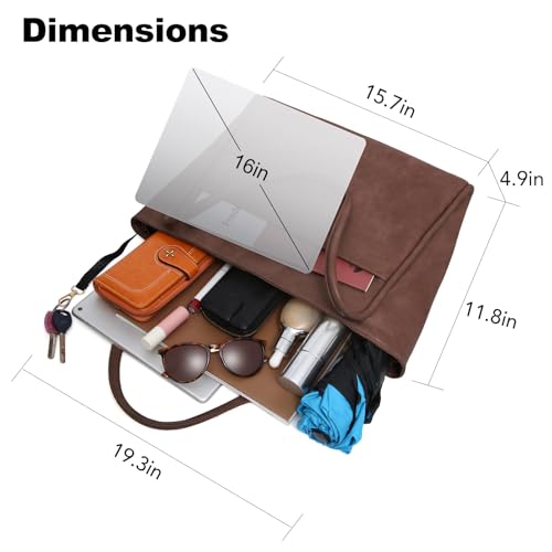 Image of Vegan Leather Tote Bag for Women Large Purse for Work Lady Handbag