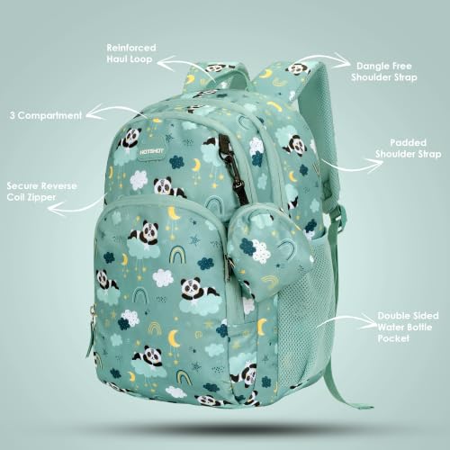 Image of BEAUTY GIRLS BY HOTSHOT PANDA 1837|school bag for girls|kid backpack for girls|15.5INCH|water resistant|20 L school bag