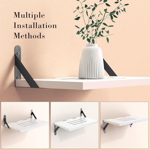 DAWASAPAT Projector Shelf/Modem Shelf/Router Shelf/Cable Box Wall Mount/Router Wall Mount, 15.7\" x 9.8\"(Lx W) White Projector Holder Stand Accessories with Cable Ties