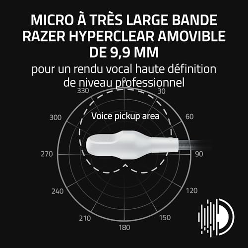 Razer BlackShark V3 Casque sans Fil pour ’Esport Haut parleurs en de 50mm Micro HyperClear Amovible THX Spatial Audio Wireless 2 4Ghz & Bluetooth Profils FPS PCMac | - vue 9