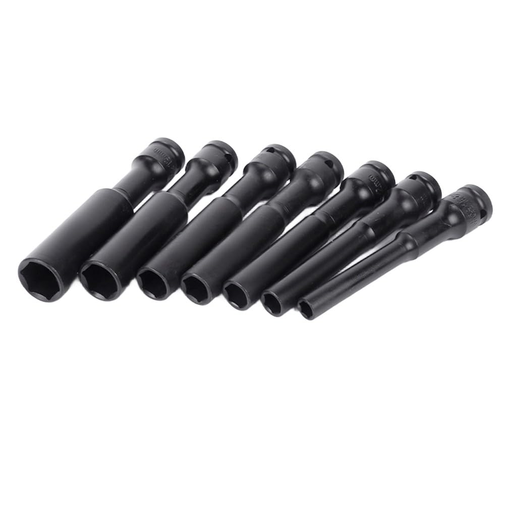 Llave de vaso hexagonal alargada de 9 piezas de 1/2 pulgadas, convertidor de llaves de vaso