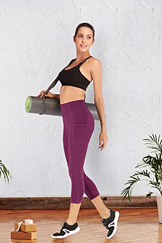 Image of Heathyoga Yoga Pants with Pockets Extra Soft Leggings with Pockets for Women Non See-Through High Waist Workout Leggings