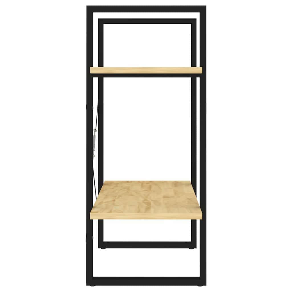 Libreria a 2 ripiani, 60 x 30 x 70 cm, in legno di pino massiccio