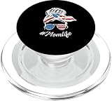 Vierter Juli Mom Leben unordentlichen Brötchen Frauen niedli PopSockets PopGrip für MagSafe