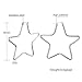 MengPa Hoop Earrings for Women Black Gold Plated Loops Drop Earring Fashion Jewelry (Star-Silver-56mm) G3333S