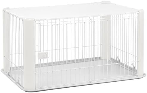 Iris Ohyama, Indoor dog / puppy playpen with base, sliding door with latch, hooks for easy assembly, for dog - Pet Circle CLS-960 - Pink