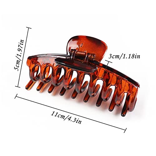 Hanyousheng Hair Clips, 3 Pcs Big Claw Clips, 4.3 Inch Non slip Hair Claw, Strong Hold Hair Claw Clips for Thick Hair Women and Girls - Image 2