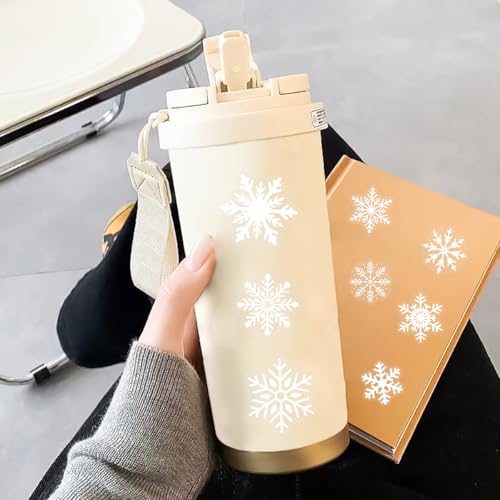 Image of 50 PCS Snowflake Stickers for Scrapbooking Journaling Junk Journal Scrapbook Supplies - Waterproof Transparent PET Aesthetic Decals for Resin Crafts Decorative Art Crafts (Snowflake)