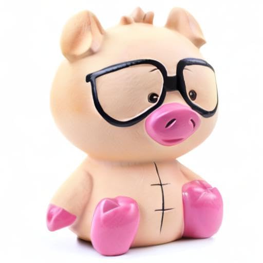 Image of Winsterch Ceramic Piggy Bank, Cute,Pig Money Bank for Kids & Adults | 7.49x 5.9 Inches, Large Capacity, Combines Educational and Decorative Functions, Saving Box Coin Bank Gift for Girls