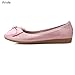 Pink Women's Foldable Ballet Flats Casual Rhinestone Sparkly Wedding Ballerina Shoe Comfort Slip on Flat Shoes Size 8.5