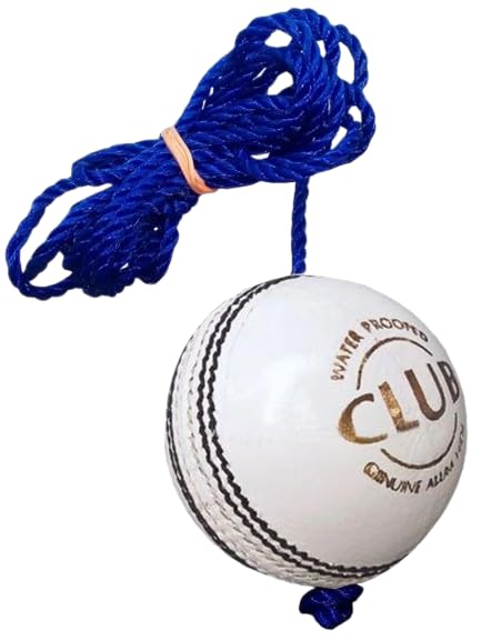 REINDEER White Leather Hanging Cricket Ball with Rope – The Ultimate Hand-Stitched Knock-Ball for Precision Batting Practice and Enhance Bowling Skill.-image-8