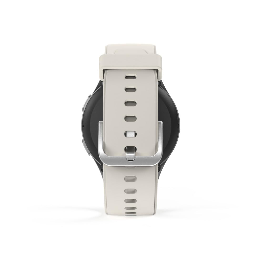 Hama Smartwatch GPS (zegarek inteligentny, smart, AMOLED 1.3, Bluetooth, wodoodporny, ładowanie magnetyczne, always-on, silikonowy pasek, srebrna koperta, 1,32", rozmowy) beżowy