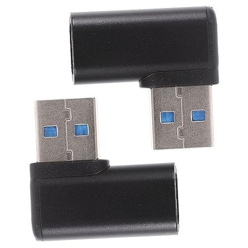 HOMSFOU 2pcs USB Male to USB C Female Adapter Right Angle Converter for Fast Charging and High Speed Data Transfer Compatible with Phones Tablets and Computers