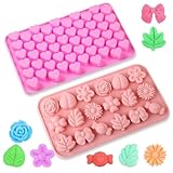 Silikonformen Gießformen 2 Stück Blume & Kerzen Formen Silicon,Seife,Schokolade,Pralinen,3D DIY...