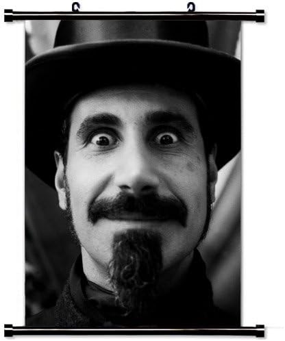 Home Decor Music (Hot singer) poster with Serj Tankian Hat Eyes Mustache Beard Wall Scroll Poster Fabric Painting 24 X 36 Inch (60cm X 90 cm)