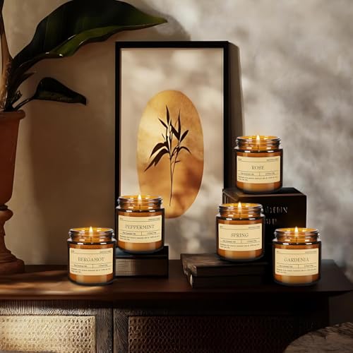 Image of 24-Pack 3.05oz Scented Candle Gift Sets - 12 scents Jars Natural Soy Wax for Women, Home Decoration and Elegant Occasions