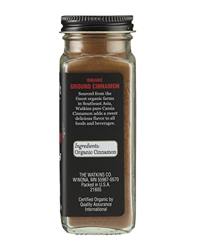 Image of Watkins Gourmet Organic Spice Jar, Ground Cinnamon, 2.5 Ounce Jar, 3 Count