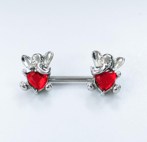 Niaspi Baby Elephant Heart Nipple Rings For Women 14G Surgical Steel Cz Animal Nipple Studs Nipple Piercing Barbell Dainty Nipplerings Body Piercing Jewelry thumb #3
