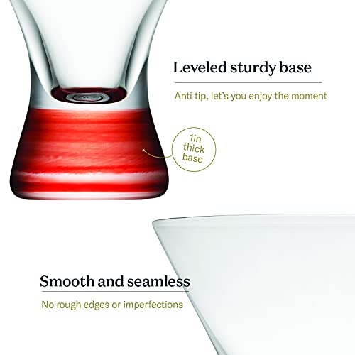 Colored Martini Glasses Set Of 6 - 8 Oz Colored Margarita Glasses, Colorful Martini Glasses European Cocktail Glasses, Stemless Martini Glasses, Coupe Glasses, Dishwasher Safe, Glass Cups For Party #TOP2