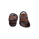 Mochi Men's Brown Faux Leather Stylish Ankle Strap Sandal UK/6 EU/40(18-625) gallery image
