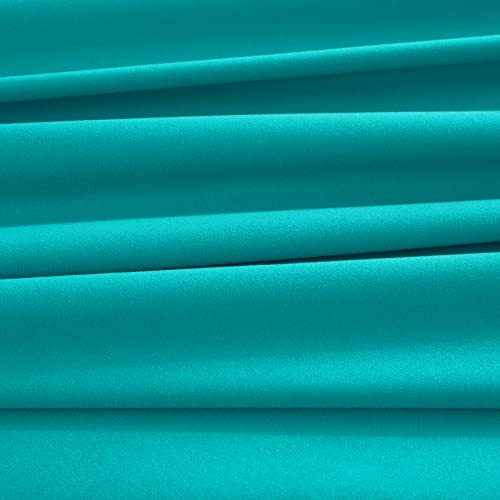 Kkjiaf 4 Piece Bed Sheet Set, Microfiber Bed Sheet King Size, 1800 Thread Count Microfiber Soft & Breathable Bedding Sheet Sets, Deep Pocket Fitted Sheet, Flat Sheet And 2 Pillowcases - Teal Blue #TOP4