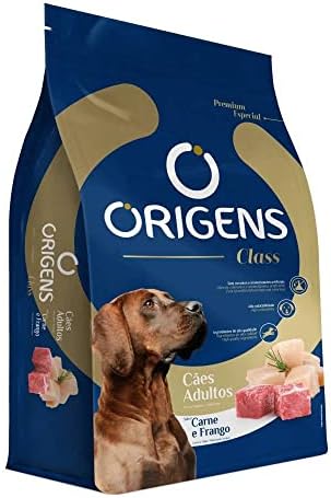 Adimax Ração Origens Class Cães Porte Médio E Grande Carne E Fran...