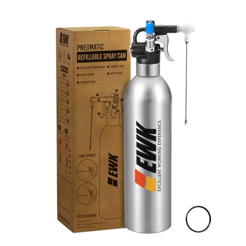 EWK 22 oz 110 psi Refillable Aluminum Aerosol Spray Can for Brake, Machine & Engine Cleaning