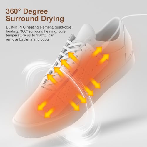 Flintronic Elektrischer Schuhtrockner, Schuhtrockner Elektrisch, Tragbarer Schuhtrockner, USB-Aufladung, Stiefeltrockner für Skischuhe Socken Schuhe Handschuhe