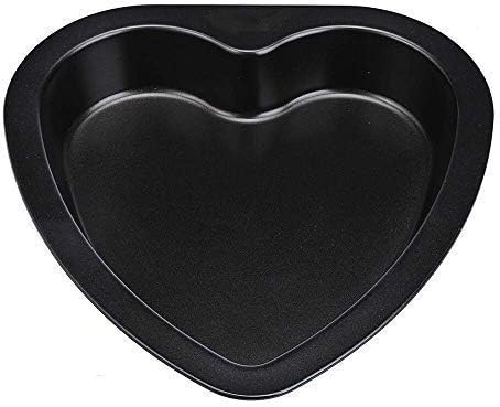D'Duce Bakeware Heart Shape Cake Pan | Heart Shape Non Stick Carbon Steel Coated | Cake Baking Mould for Kitchen | Microwave & Oven Safe