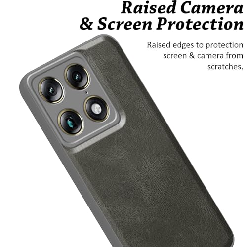 Image of amazon basics Back Cover for Moto Signature 5G | Ultra Slim Soft Rubberised Case | Oil Feel Soft Leather Back | Camera Protection - Gray