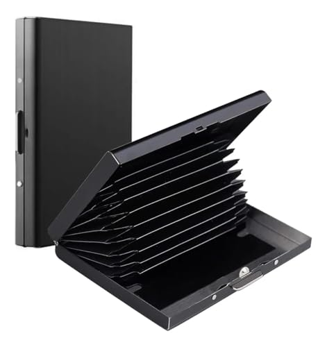 Stealodeal Stainless Steel Card Holder for Men & Women, Black
