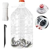 WAYUTO Minnow Traps for Bait Fish Clear Plastic Small Fish Bait Traps for Fishing with String Rope Fish Traps 8 Hole Crawfish Crab Shrimp Fishing Trap for River Ocean Saltwater Lakes