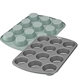 Inhalt: 1x 12er Muffinblech (38 x 27 x 3,5 cm für 12 Muffins, Muffingröße Ø 7,0 cm - Standardmuffingröße) - Artikelnummer: 2300670683