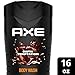 AXE Men's Body Wash, Dark Temptation, 3-Pack, 12H Refreshing Chocolate Scent, 16 Fl Oz Ea