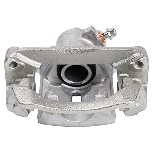 Image of TRQ Rear Driver and Passenger Side Brake Caliper Set 2 Piece Caliper Brackets Hardware for 2012-2019 Subaru Impreza Forester XV Crosstrek