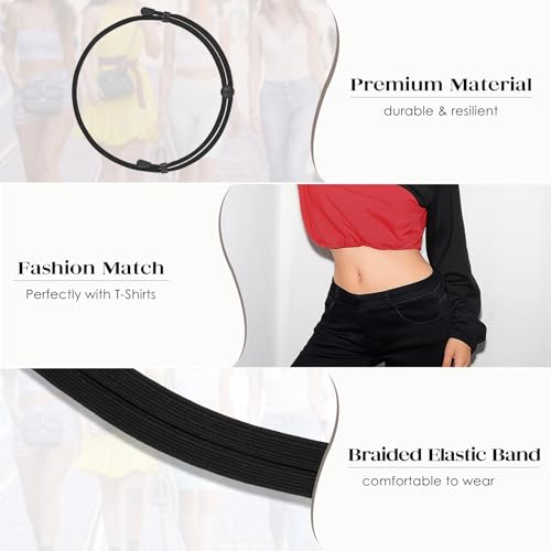 2Pcs Tuck Band Tool for Women Stretchy Elastic Belts for Tucking Shirts Sweaters Adjustable Belt Crop Band for Tops3