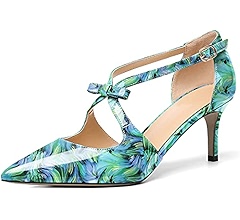 Amazon.com | AUMOTED Women Criss Cross Heels Pointed Toe