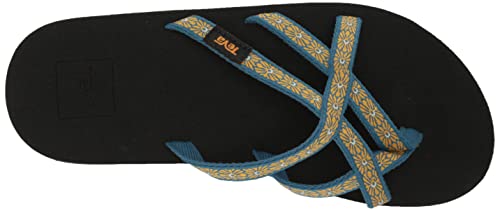 Teva Y Olowahu Sandal, Flower Loom Blue Coral, 4 Us Unisex Big Kid #TOP4