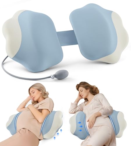 Image of Memory Foam Pregnancy Pillows for Sleeping, Side Sleeper Maternity Pillow Support for Back Belly HIPS, Adjustable Wedge Pillow for Pregnant Women, Side Sleeping Pregnant Pillows with Pillowcase