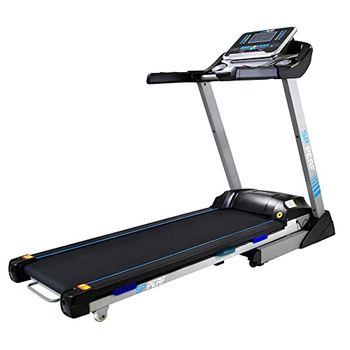 Tapis de Course Perf - 16kmh - 3,0 CV - 12 Programmes - Inclinaison Motorisée à 15%, Capteurs Cardiaque, Ecran LCD et Haut-Parleurs Cover