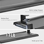 PrimeCables Keyboard Tray 26.8 x 11.1inch Under Desk with C Clamp | Storage, Slide Pull Out, For Home Office