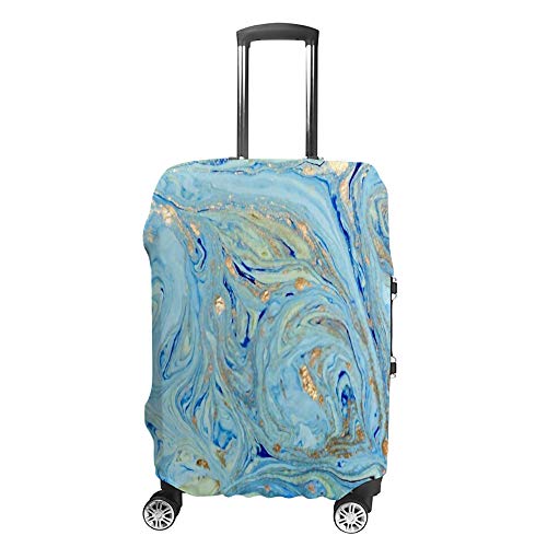 Sac de voyage bleu marbré pour valise à l'aéroport