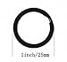 Shapenty 100PCS Black Metal Key Rings Bulk Flat Split Key Chain Part Connector Keyring Clip Keychain Clasp Holder for DIY Craft Project and Home Car Keys Organization (Black, 1 Inch/25mm)