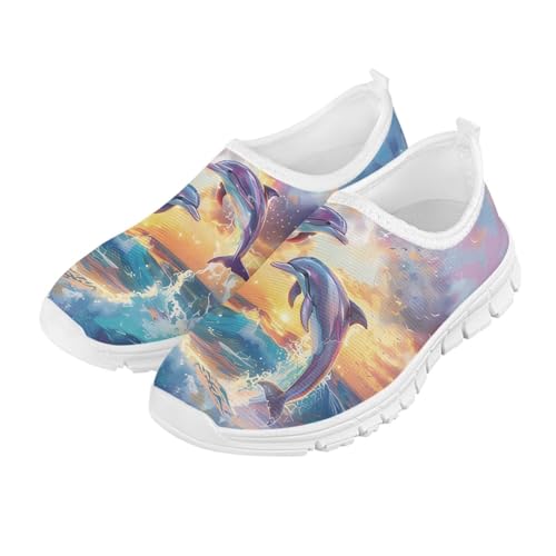 Animal Print Shoes for Girls School Sneakers Breathable Mesh