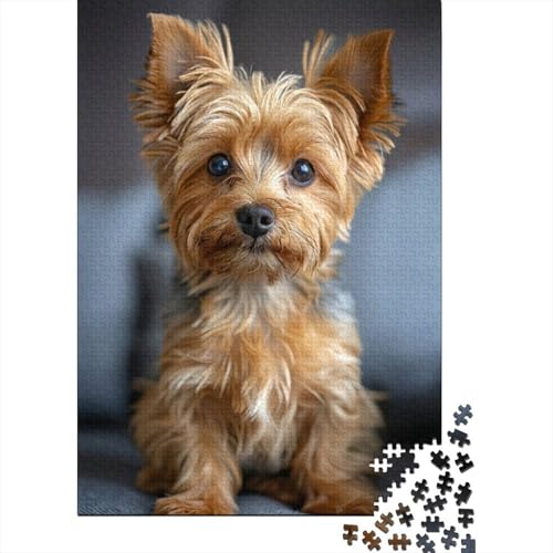Puzzle de 1000 piezas de cachorro para relajación y decoración del hogar, 70x50cm
