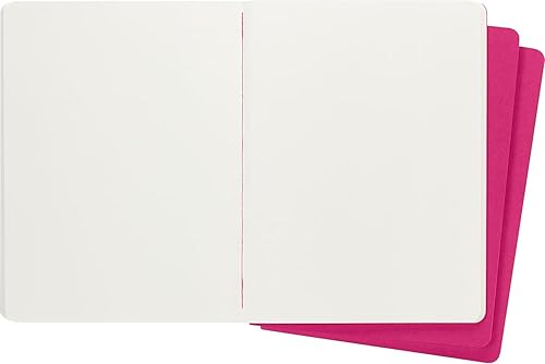 Miniatura 4 de Moleskine Cahier Diario, tapa suave, XL (7.5 x 9.5 pulgadas), lisoen blanco, rosa cinético, 120 páginas (juego de 3)